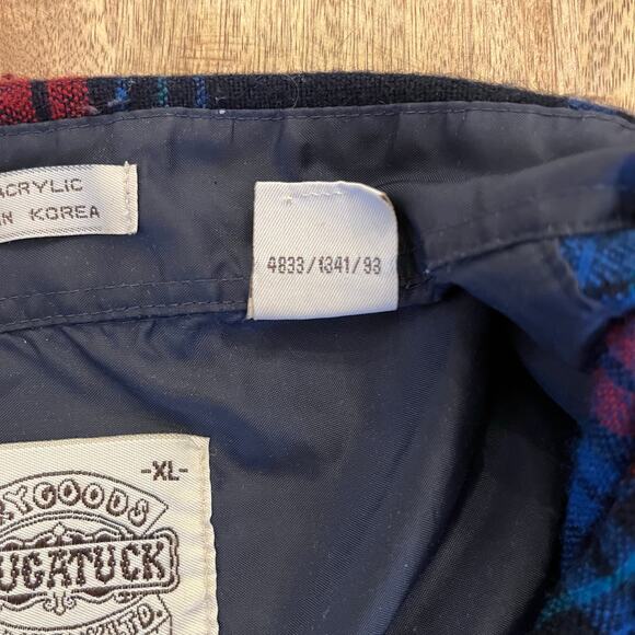 Vintage Saugatuck Drygoods Co Flannel Shirt Mens XL Black Plaid Pockets Buttonup - Picture 8 of 11